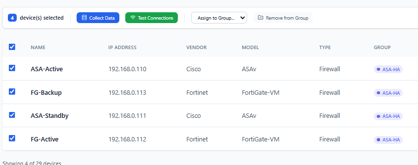Bulk Device Actions